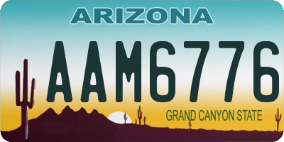 AZ license plate AAM6776