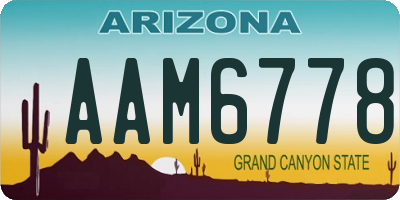 AZ license plate AAM6778