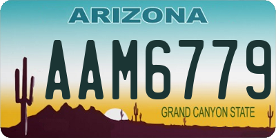 AZ license plate AAM6779