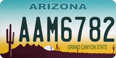 AZ license plate AAM6782