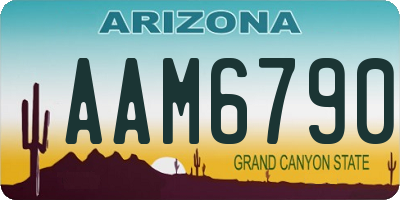 AZ license plate AAM6790