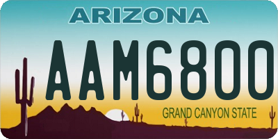 AZ license plate AAM6800