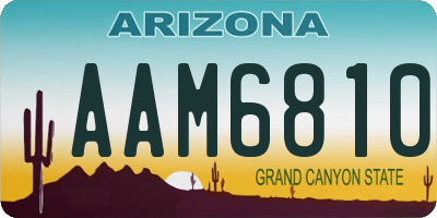AZ license plate AAM6810