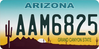 AZ license plate AAM6825