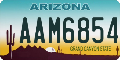 AZ license plate AAM6854