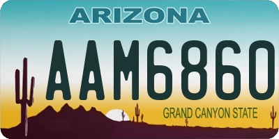 AZ license plate AAM6860