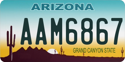 AZ license plate AAM6867