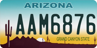 AZ license plate AAM6876