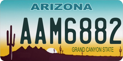 AZ license plate AAM6882