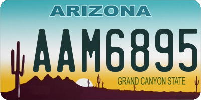 AZ license plate AAM6895