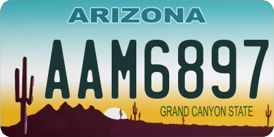 AZ license plate AAM6897