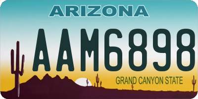 AZ license plate AAM6898