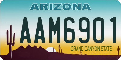AZ license plate AAM6901