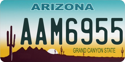 AZ license plate AAM6955
