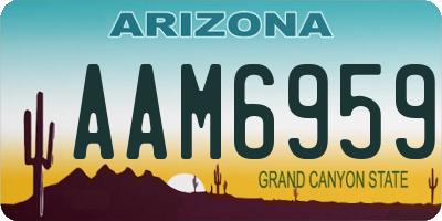 AZ license plate AAM6959
