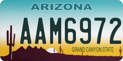 AZ license plate AAM6972