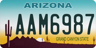 AZ license plate AAM6987