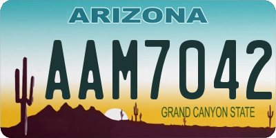 AZ license plate AAM7042