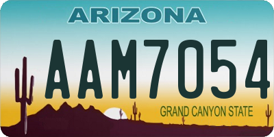 AZ license plate AAM7054