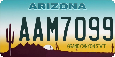 AZ license plate AAM7099