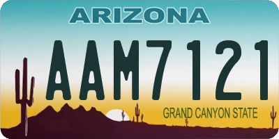 AZ license plate AAM7121