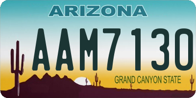 AZ license plate AAM7130