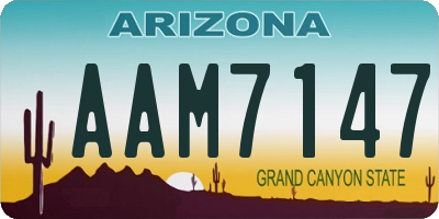 AZ license plate AAM7147