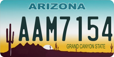 AZ license plate AAM7154