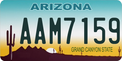 AZ license plate AAM7159