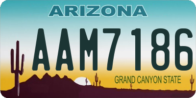 AZ license plate AAM7186