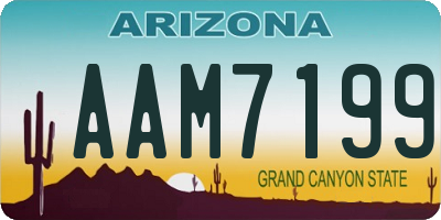 AZ license plate AAM7199