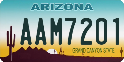 AZ license plate AAM7201