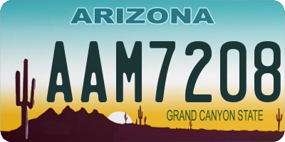 AZ license plate AAM7208