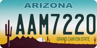 AZ license plate AAM7220