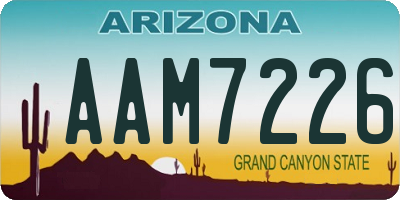 AZ license plate AAM7226