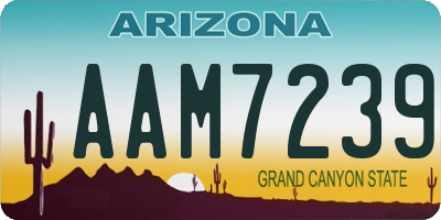 AZ license plate AAM7239