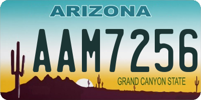 AZ license plate AAM7256