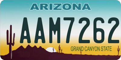 AZ license plate AAM7262