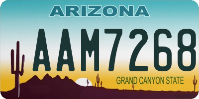 AZ license plate AAM7268