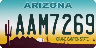 AZ license plate AAM7269