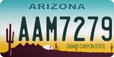 AZ license plate AAM7279