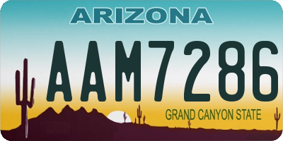 AZ license plate AAM7286