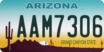 AZ license plate AAM7306