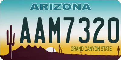 AZ license plate AAM7320