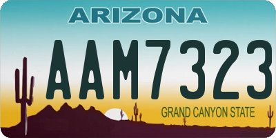 AZ license plate AAM7323