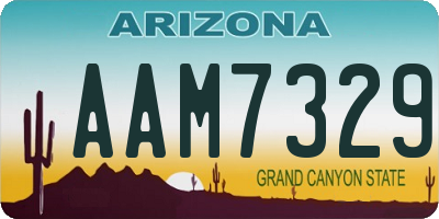 AZ license plate AAM7329