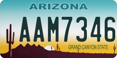 AZ license plate AAM7346