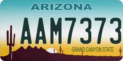 AZ license plate AAM7373