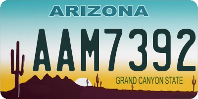 AZ license plate AAM7392