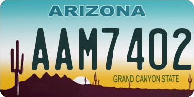 AZ license plate AAM7402